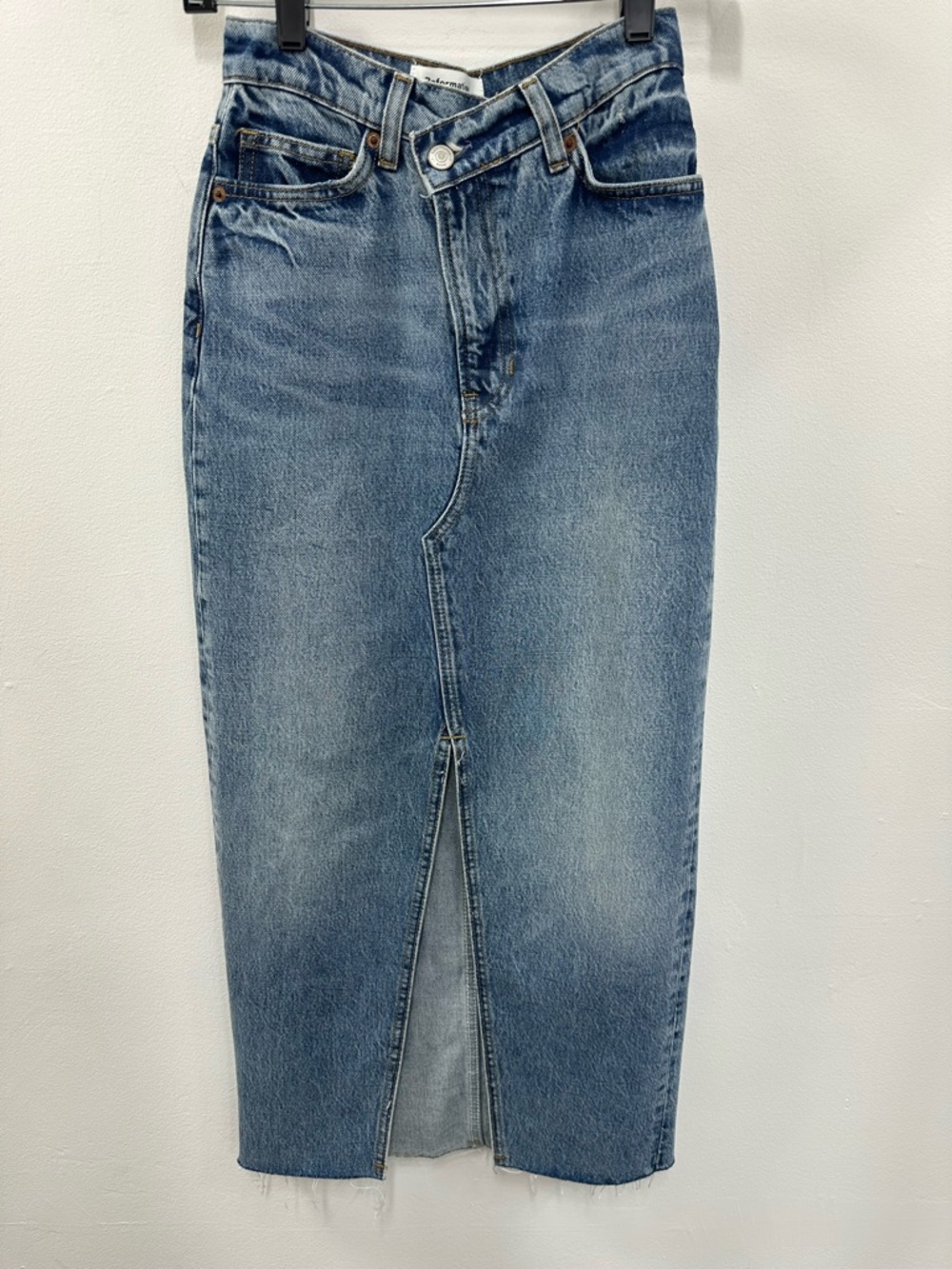 Reformation Jeans denim maxi skirt